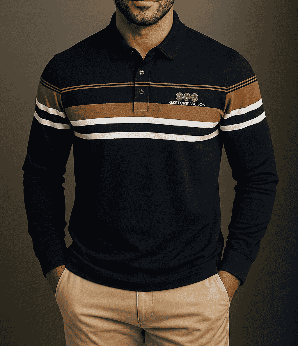Italian Style Men's Polo Long Sleevs 2025✨