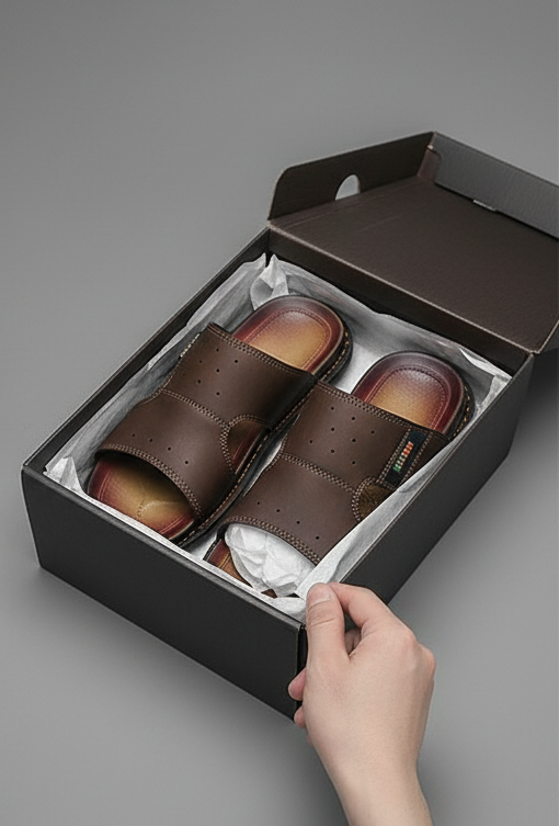 Classic Comfort leather Slides 💯💫