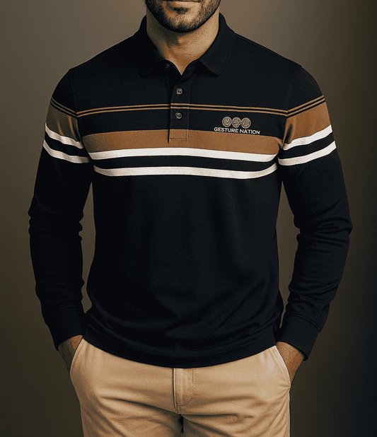 Italian Style Men's Polo Long Sleevs 2025✨