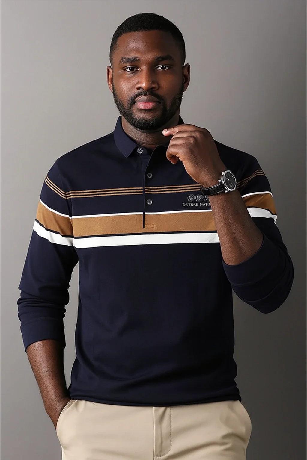 Italian Style Men's Polo Long Sleevs 2025✨