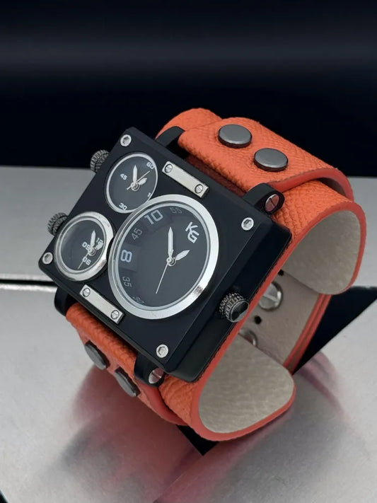 Men’s Oulm Multi-Dial Square Quartz Watch 2026